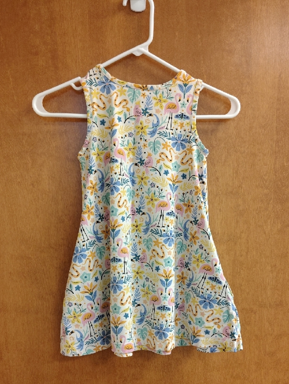 Hanna Andersson Tropical Floral And Animals Sleeveless Swing Dress - Picture 7 of 9
